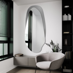 Dekoracyjne lustro na grafitowym antisolu - FUSION