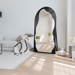 Organiczne lustro stojące w półowalu w ramie MDF - AURO 2 STOJĄCE