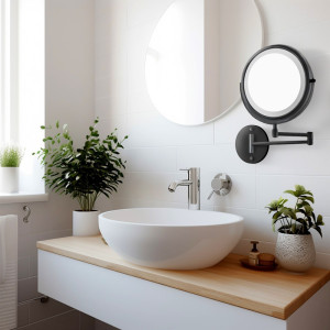 Lusterko kosmetyczne powiększające LED- ZUMIK BLACK