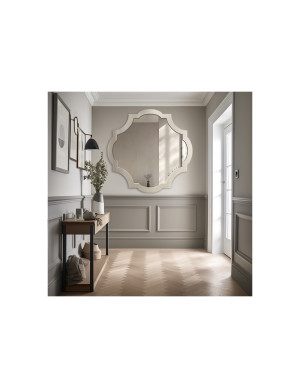 Lustro ścienne w stylu retro w ramie - SKARLET