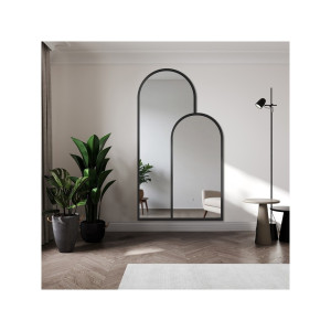 Podwójne lustro półowalne w ramie mdf – MURAN