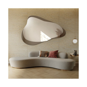 Lustro nieregularne na brązowej tafli - MOCHA MOKKA