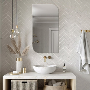 Duże lustro na ścianę do przedpokoju o nieregularnym kształcie - ŁEZKA