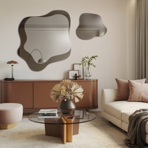 Lustra nieregularne na brązowej tafli - MOCHA CREME