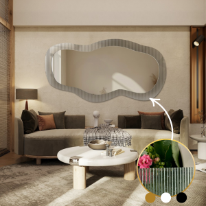 Dekoracyjne lustro na szkle ornamentowym estriado - LUXORA GLASORI