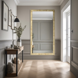 Lustro w złotej drewnianej ramie - 5401008