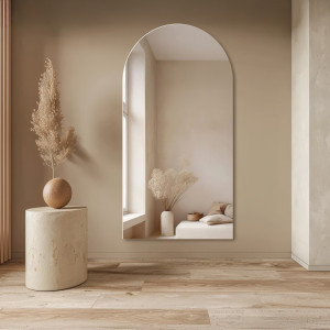 Lustro łazienkowe półowalne - FRANK