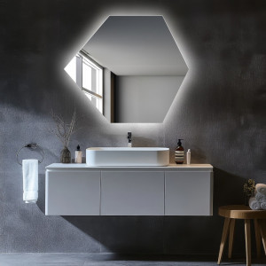Lustro o geometrycznym kształcie z podświetleniem – GEOME LED