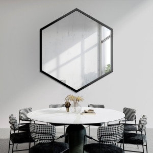 Lustro o geometrycznym kształcie w ramie – HEXA W RAMIE