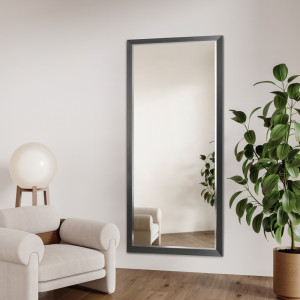 Lustro w eleganckiej brązowo srebrnej ramie - 5201002