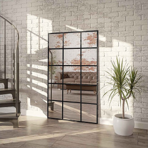 Lustro loft ze szprosami - 15 KWATER - kolor ramy do wyboru