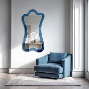 Nieregularne lustro niebieskie - SAPPHIRE BLUE