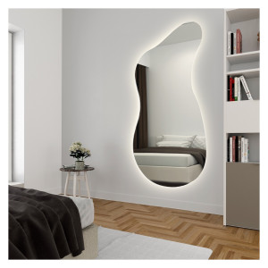 Oglindă de formă organică cu iluminare - ANGELIT II LED Dimensiuni 61x140