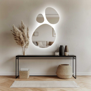 Set de trei oglinzi organice cu iluminare - OPALIT LED Dimensiuni 80x119