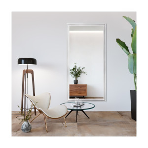 Oglindă Glamour în ramă albă - 6004004 Dimensiuni 190x90