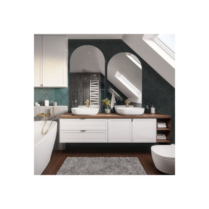 Set de două oglinzi de baie semi-oval - FRANK SET Dimensiuni 60x130 + 60x150