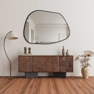 Oglindă cu formă organică în ramă MDF - BAZALT ÎN CADRU Dimensiuni 97x70