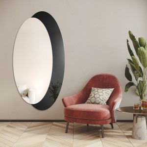 Oglindă decorativă eliptică - ELIPO Dimensiuni 50x100