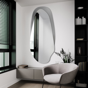 Oglindă decorativă pe antisol grafit - FUSION Dimensiuni 50x110