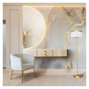 Oglindă de baie semicerc cu iluminare - HELENA LED Dimensiuni 60x120