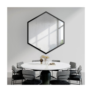 Oglindă de formă geometrică în ramă – HEXA ÎN CADRU Dimensiuni 80x92