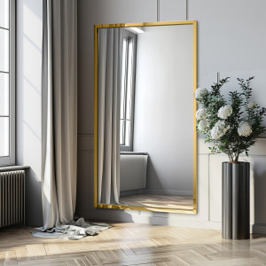 Oglindă cu ramă oglindă aurie lucioasă - IZABELLA AURIE Dimensiuni 50x150
