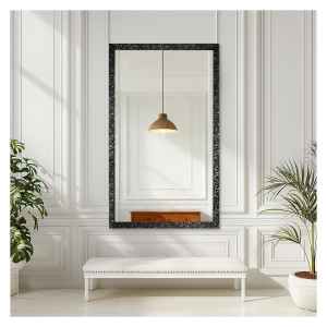 Oglindă Glamour cu ramă neagră lucioasă - 8002001 Dimensiuni 60x160