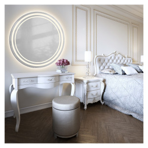 Oglindă de baie rotundă cu iluminare MAIA DUO LED Dimensiuni 70