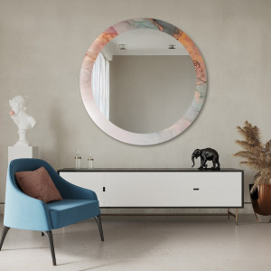 Oglindă rotundă pe marmură pastelată – MARBLE EUSTOMA Dimensiuni 70