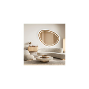 Oglindă de baie cu formă neregulată - OBSYDIAN LED II Dimensiuni 118x90