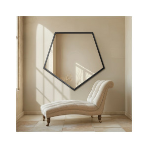 Oglindă de formă geometrică în ramă – PENTA ÎN CADRU Dimensiuni 80x76