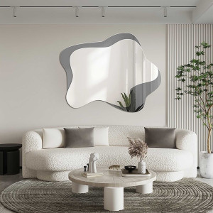 Oglindă neregulată pe placă grafit – SMOKY Dimensiuni 80x63