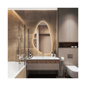 Oglindă de formă neregulată cu iluminare - SYDERYT LED Dimensiuni 50x92