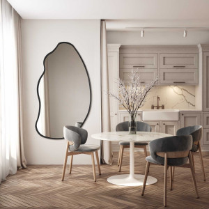 Oglindă în formă organică în ramă - TOPAZA IN FRAME Dimensiuni 80x140