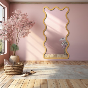 Oglindă neregulată în cadru MDF - BLOBS TWIST Dimensiuni 60x120