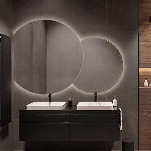Set de oglinzi cu iluminare - UNIVERSE CUT LED II Dimensiuni Fi 110 + Fi 130