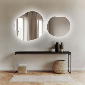 Set de oglinzi organice cu iluminare - SODALIT LED Dimensiuni 130x73