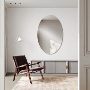 Oglindă eliptică pentru baie - ELIPSA Dimensiuni 40x80