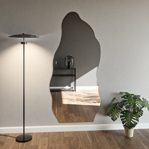 Oglindă decorativă semiovală cu formă organică - AURO 2 Dimensiuni 50x108