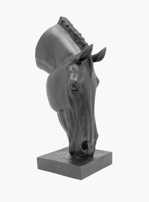 Figura dekoracyjna Horse Face XL Black