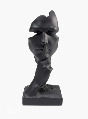Figurka dekoracyjna Quiet Face czarna