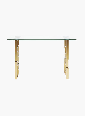 Konsola Boulevard transparentno - złota