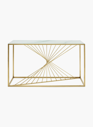 Konsola Art Marble biało - złota