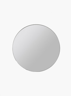 Lustro Curvy Chrome Look minimalistyczne srebrne