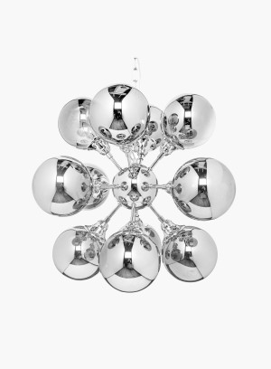 Lampa wisząca Galaxy ze szklanymi kulami srebrna
