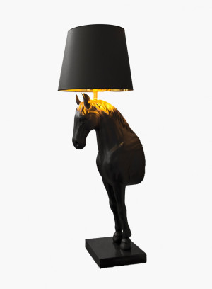Lampa podłogowa koń Black Beauty Horse czarna