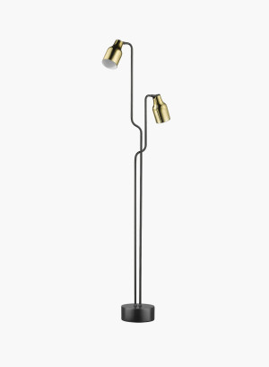 Lampa podłogowa Super 2 LED black and gold