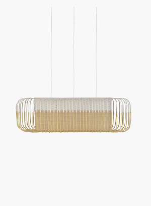 Lampa wisząca Bamboo Oval M biała