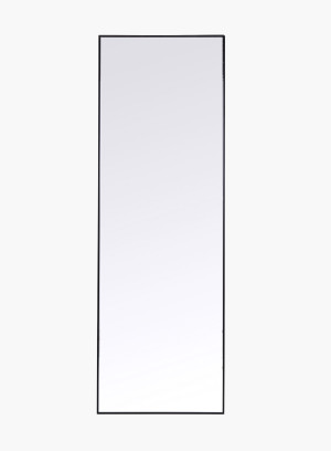 Lustro Bella czarne z metalową ramą 130x30cm