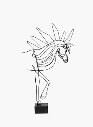 Figura dekoracyjna Wire Horse z drutu